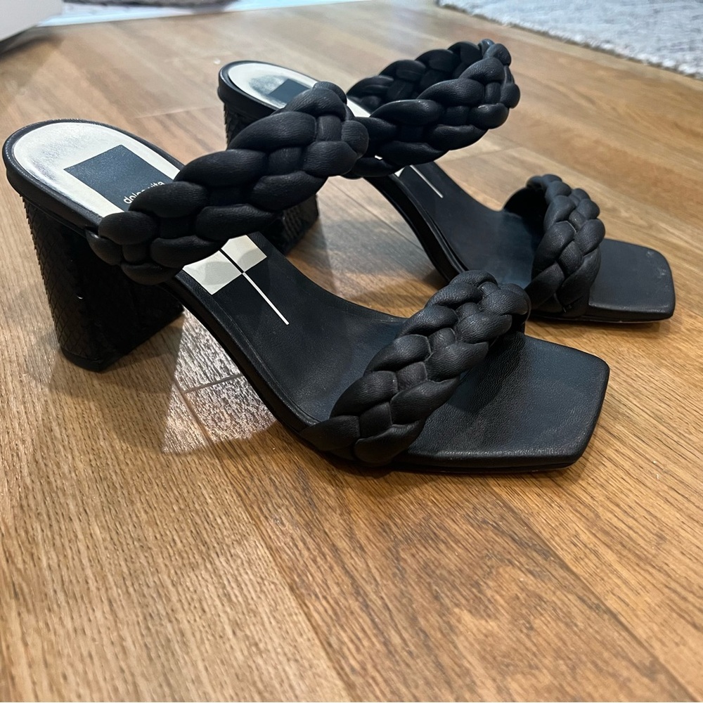 Dolce Vita Black Braided Heels